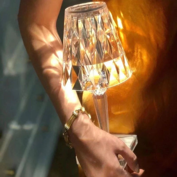 Faceted Crystal Effect Table Lamp