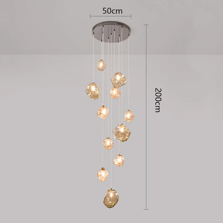 Nordic Villa Staircase Chandelier