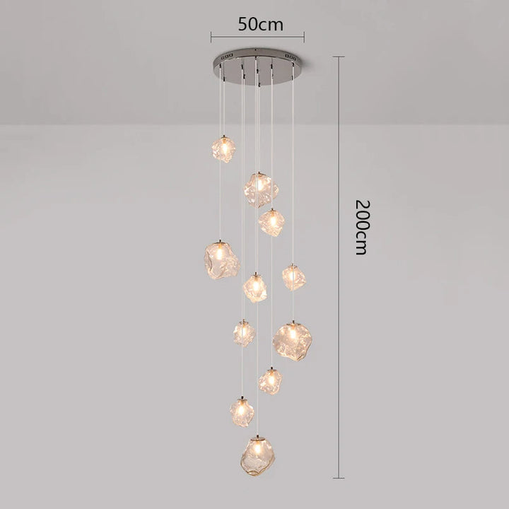 Nordic Villa Staircase Chandelier