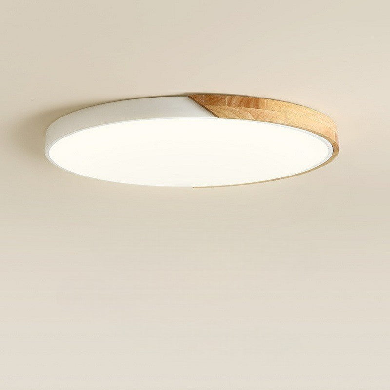 Nordic Wooden Ceiling Light in White