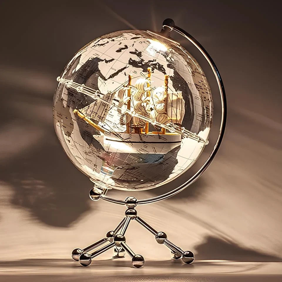 World Globe Cordless Table Lamp