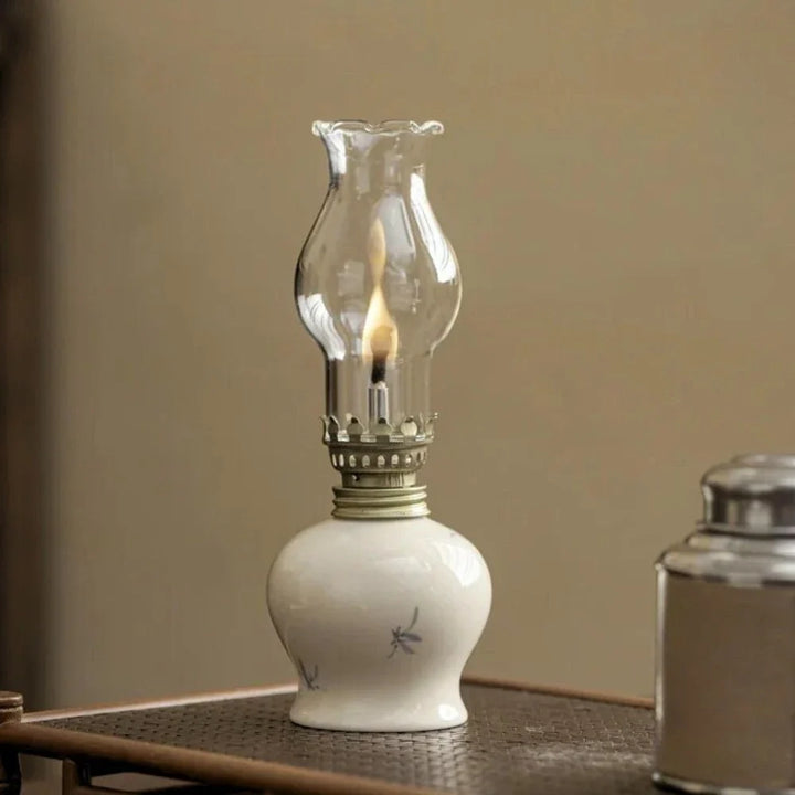 Hand-Painted Ceramic Oil Lantern