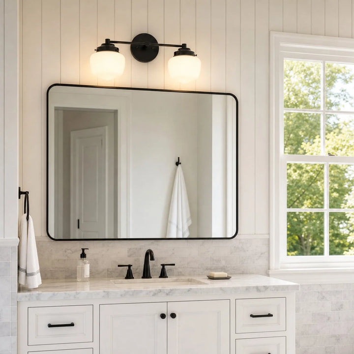 Opal Glass Globe Vanity Wall Light
