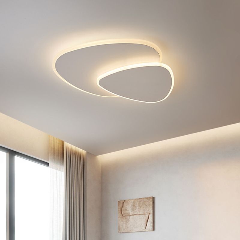 Layered pebble LED ceiling light