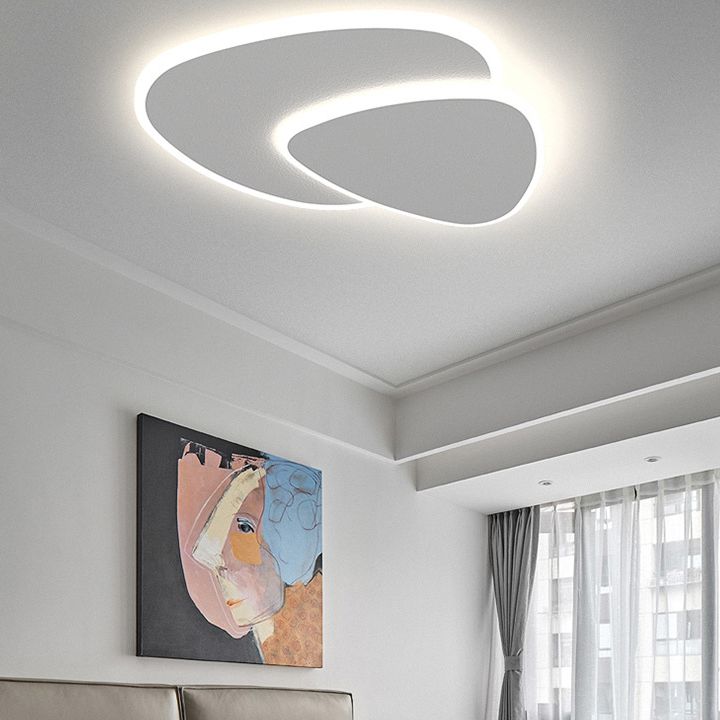 Layered pebble LED ceiling light