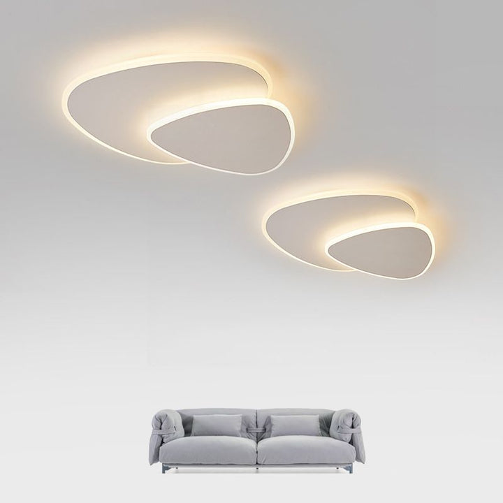 Layered pebble LED ceiling light