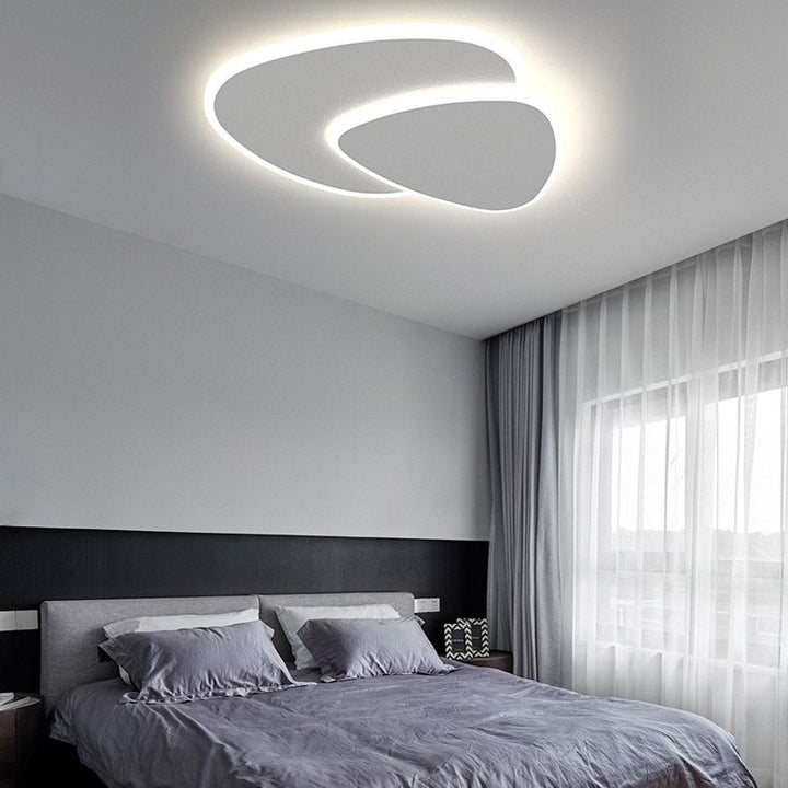 Layered pebble LED ceiling light