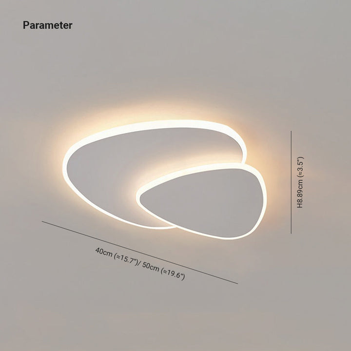 Layered pebble LED ceiling light