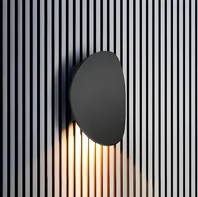 Pebble LED Wall Light | Up and Down Halo, Black, Gold or White
