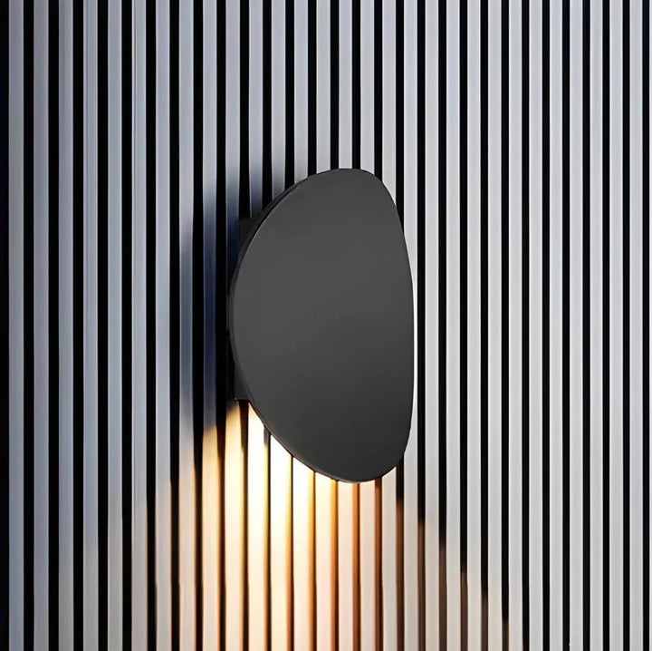 Pebble LED Wall Light | Up and Down Halo, Black, Gold or White
