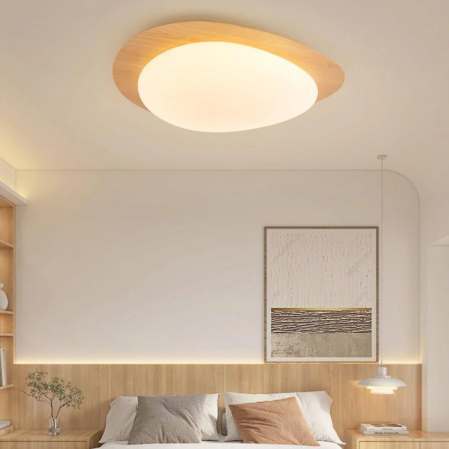 Pebble Wood Effect Ceiling Light