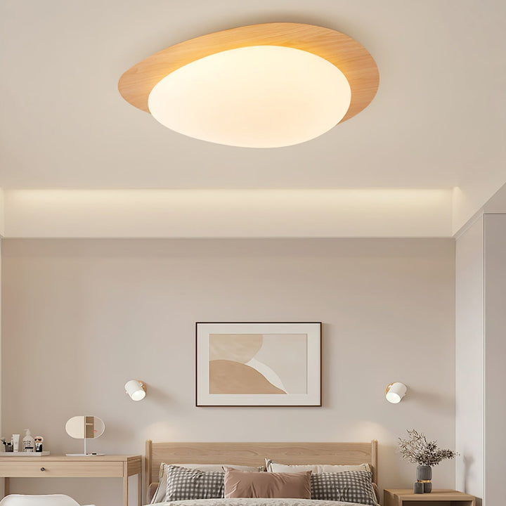 Pebble Wood Effect Ceiling Light