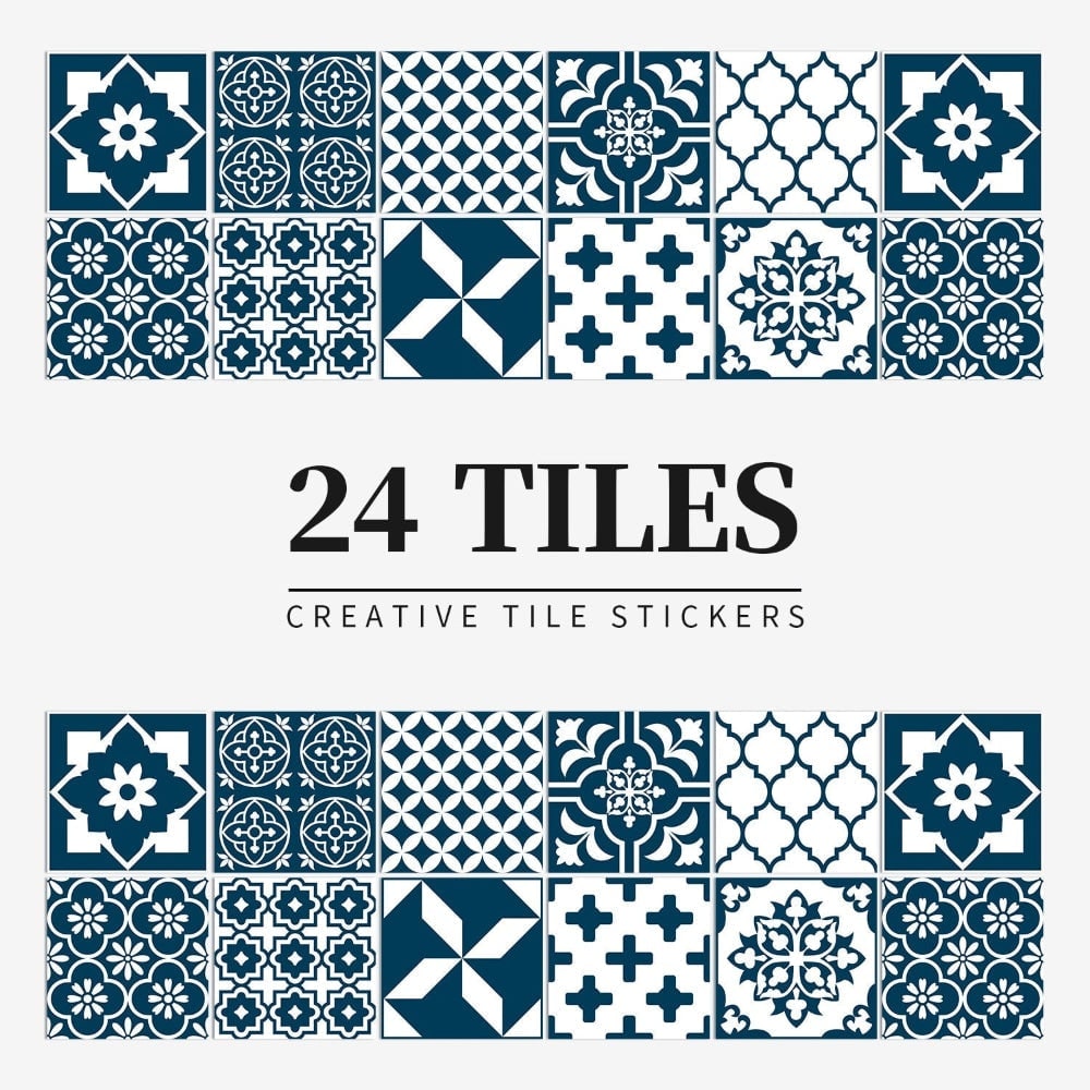 Peel and stick mandala tile stickers