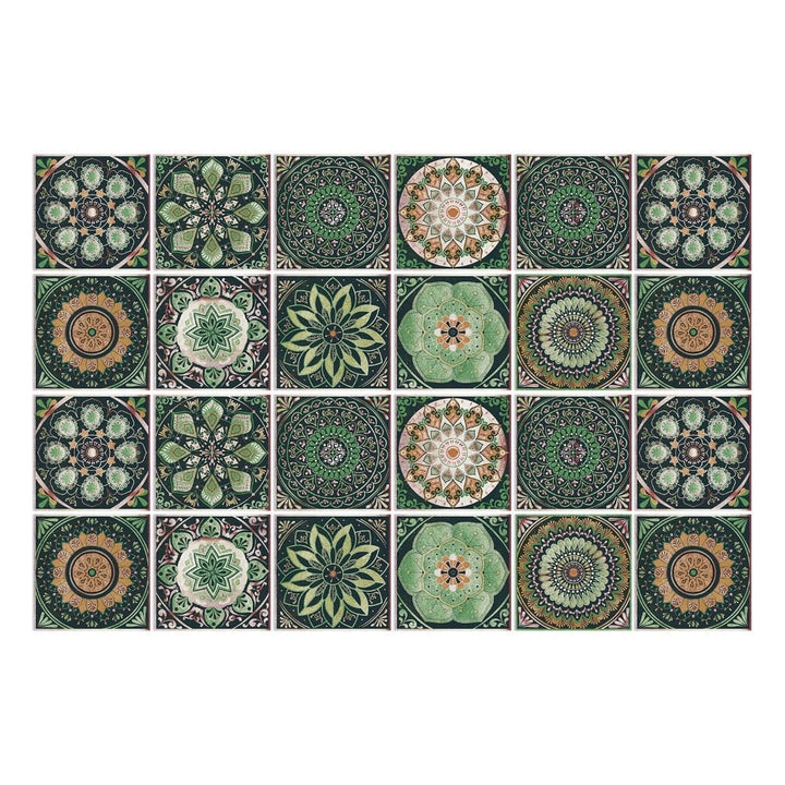 Peel and stick mandala tile stickers