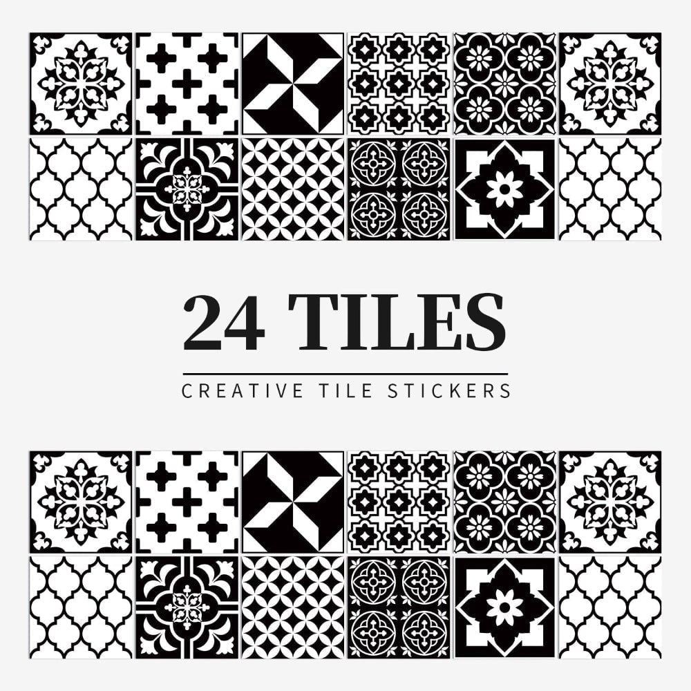 Peel and stick mandala tile stickers