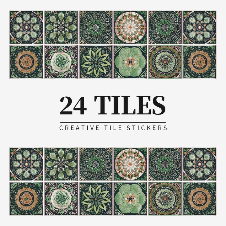 Peel and stick mandala tile stickers