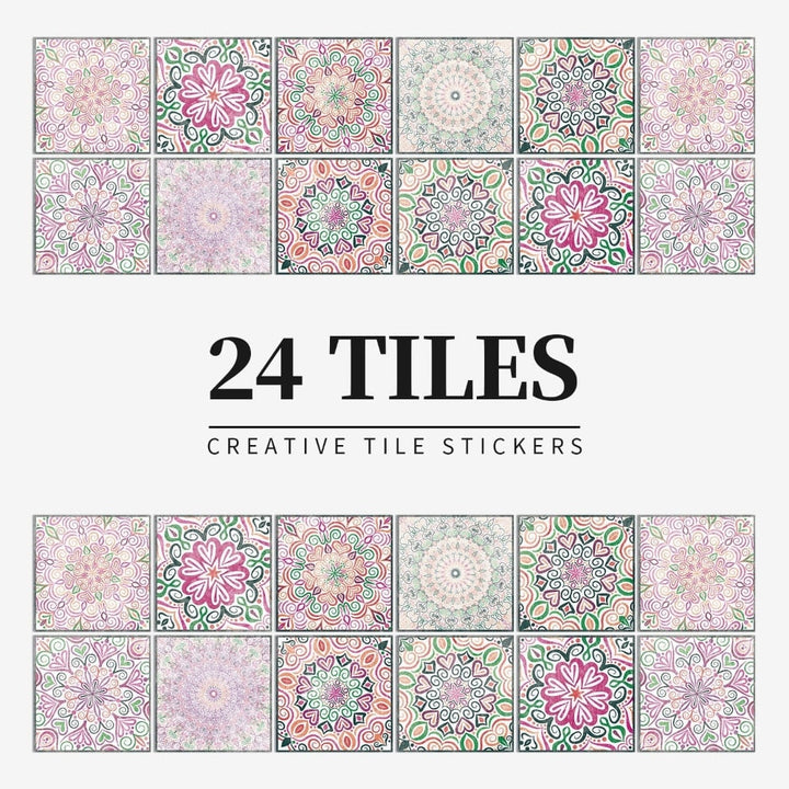 Peel and stick mandala tile stickers