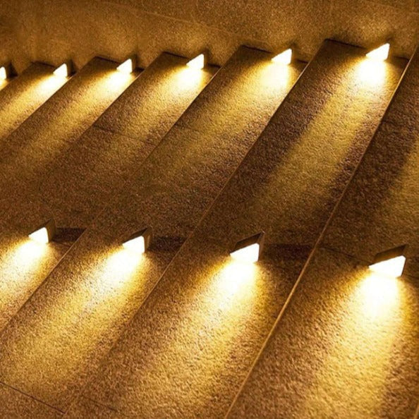 Solar Powered LED Stair and Step Lights