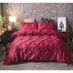 Pintuck pinch pleat duvet cover set