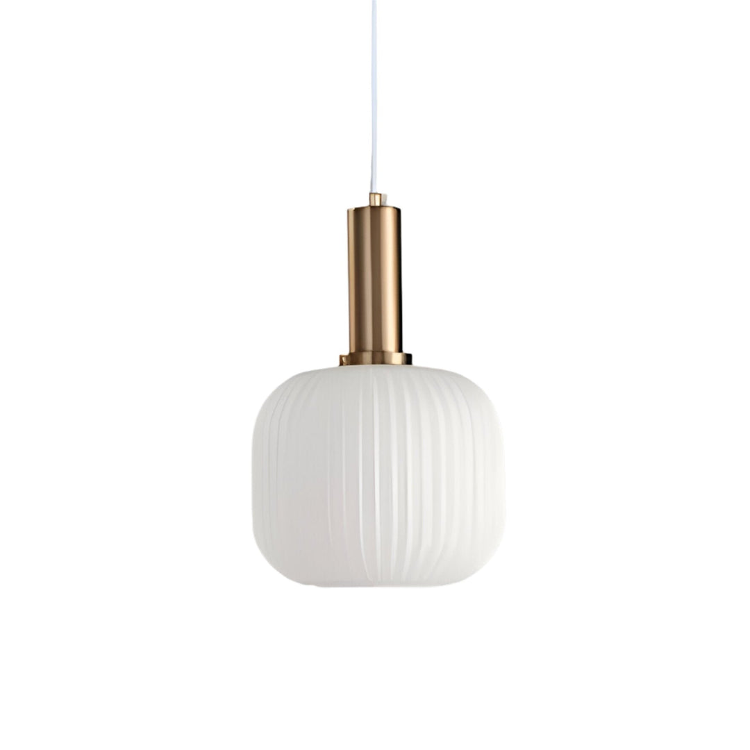 Ribbed Glass Pendant Light | Cylinder, Bottle or Drum Shade
