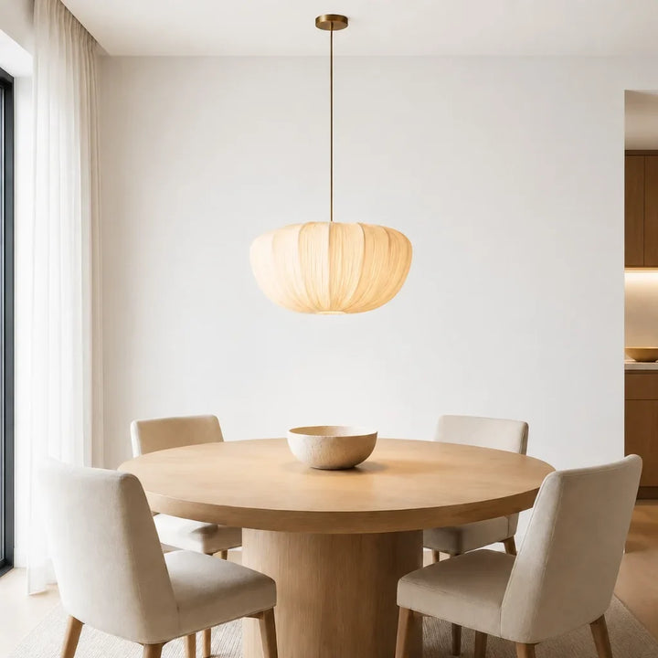 Pleated Linen Pendant Light