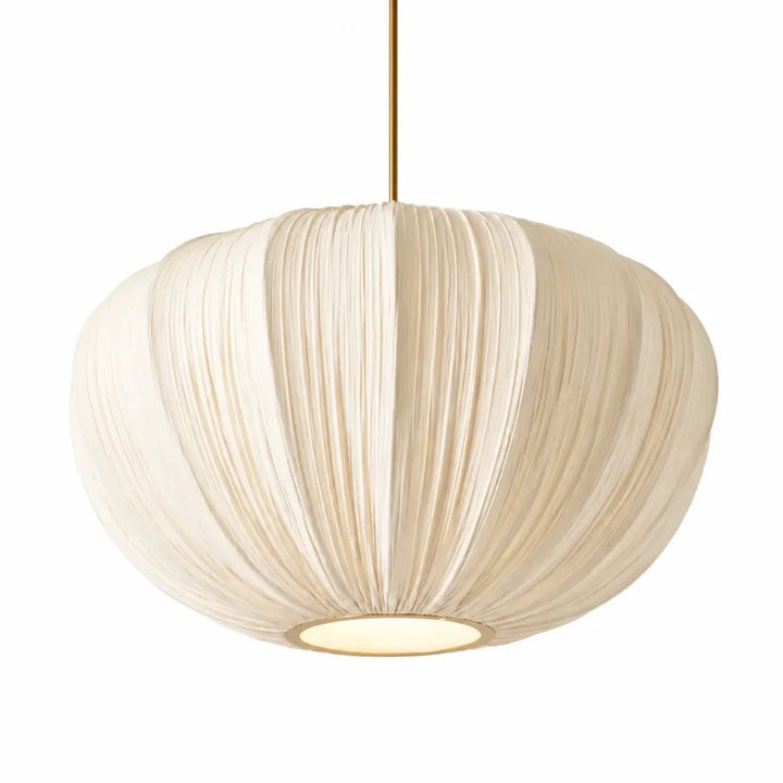 Pleated Linen Pendant Light