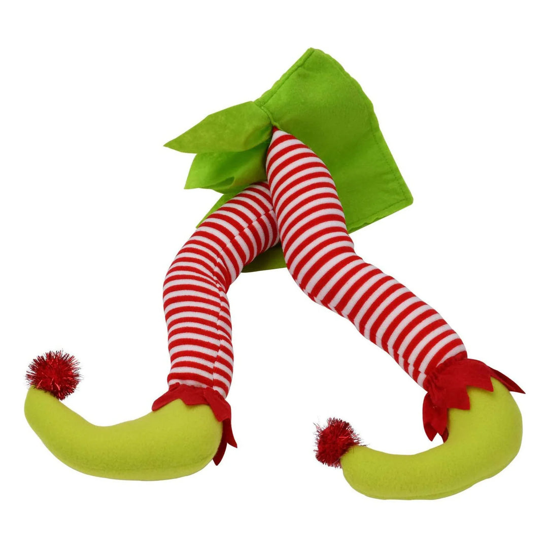 Plush elf legs Christmas tree decoration