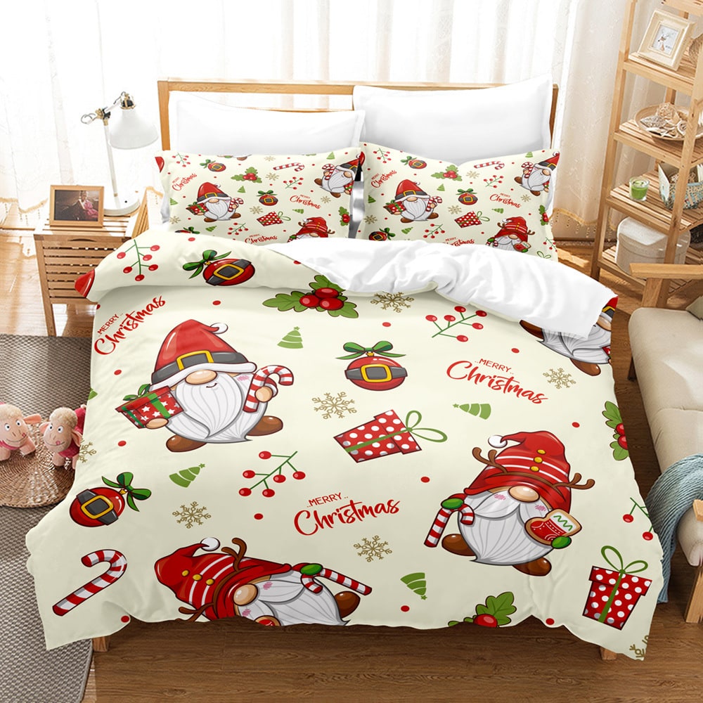 Printed Christmas duvet cover set