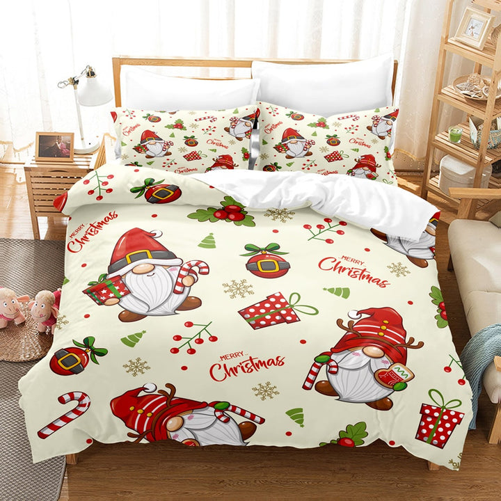 Printed Christmas duvet cover set