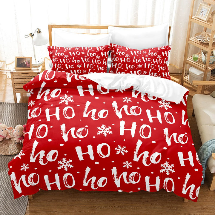 Printed Christmas duvet cover set