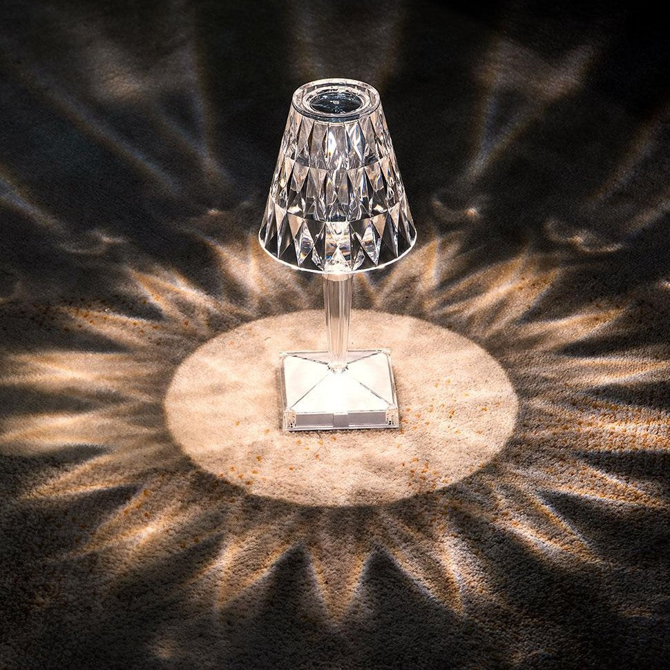 Faceted Crystal Effect Table Lamp