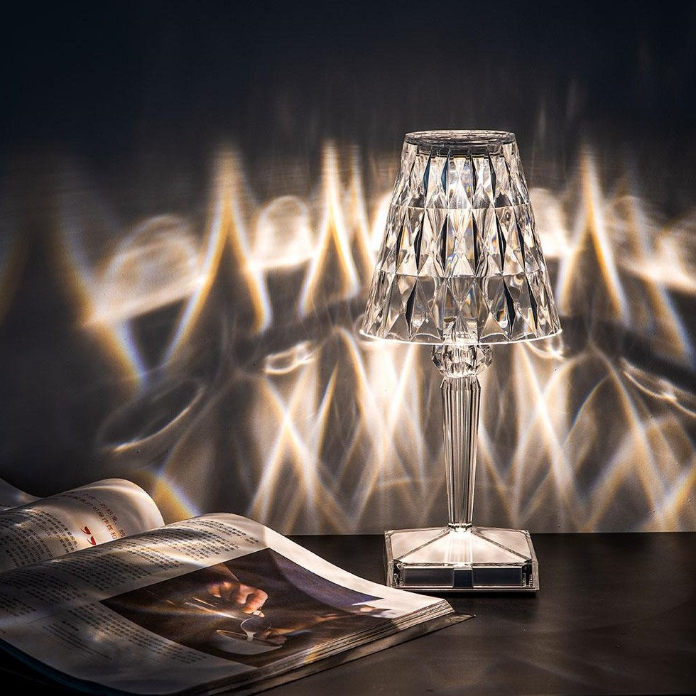 Faceted Crystal Effect Table Lamp