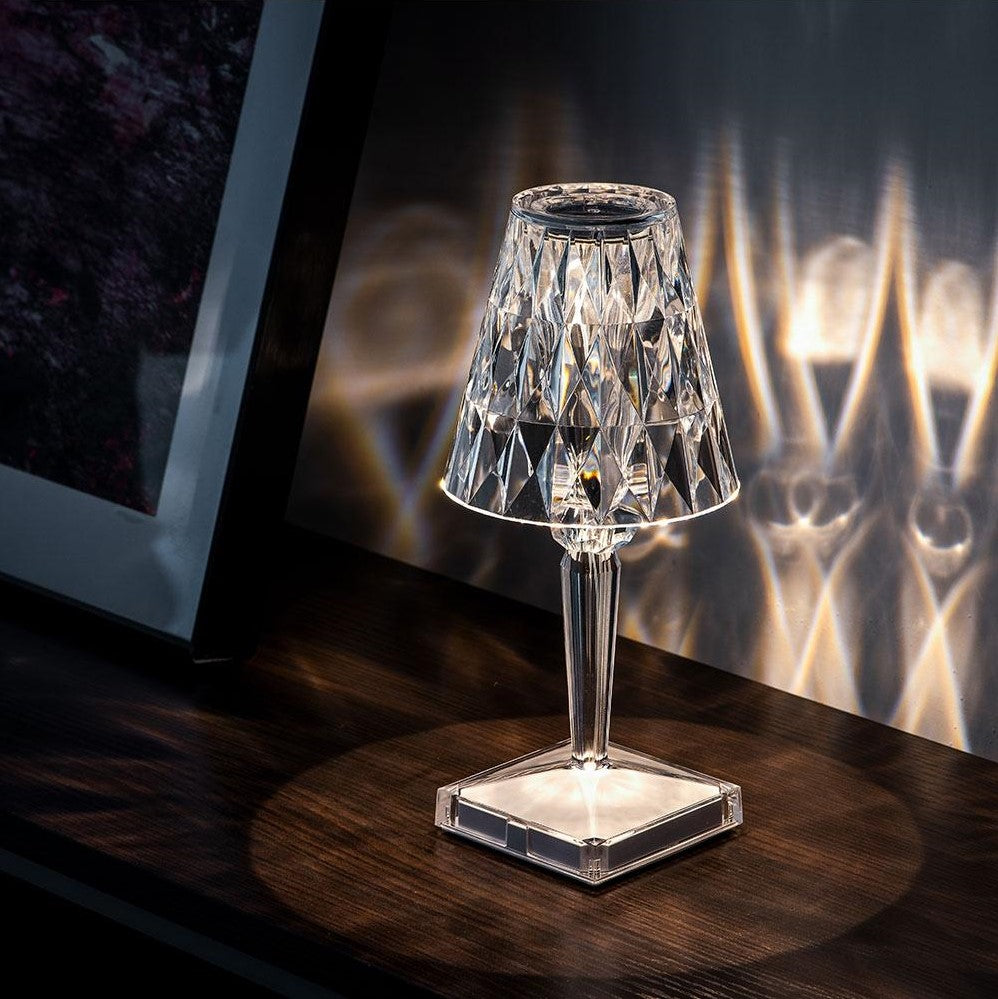 Faceted Crystal Effect Table Lamp