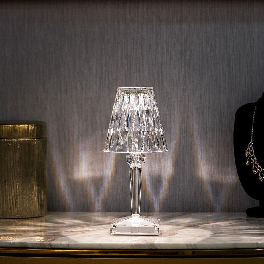 Faceted Crystal Effect Table Lamp