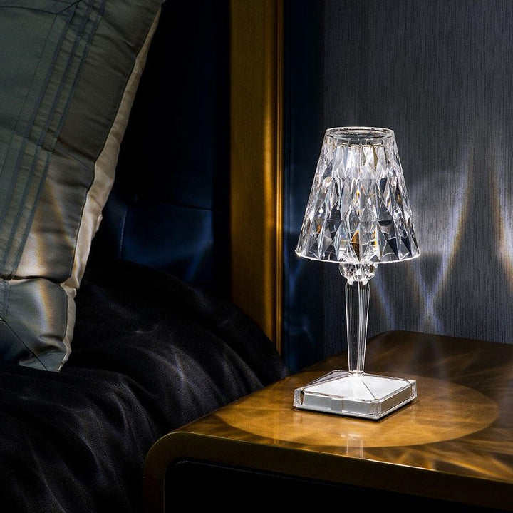 Faceted Crystal Effect Table Lamp