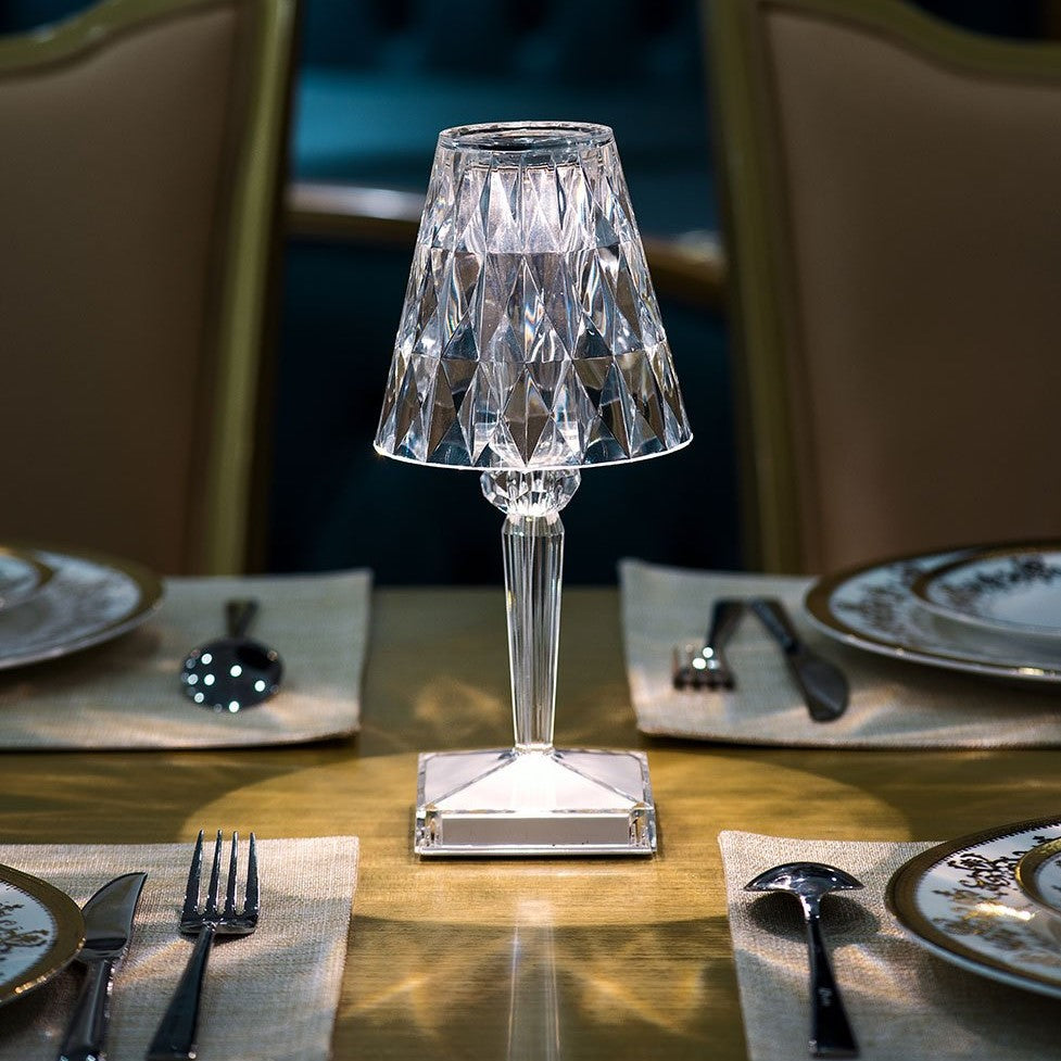 Faceted Crystal Effect Table Lamp