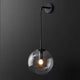 Glass Globe Wall Light with Hanging Arm | Gold or Black