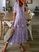 Women's V-Neck Boho Summer Dress – image 3