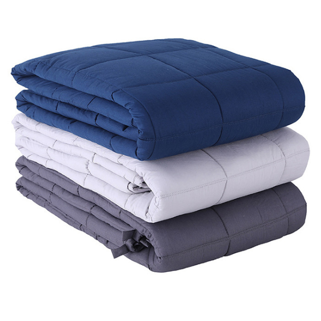 Quilted cotton weighted blanket