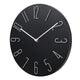 Silent wall clock with raised wire numerals