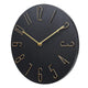 Silent wall clock with raised wire numerals