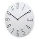 Silent wall clock with raised wire numerals