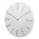 Silent wall clock with raised wire numerals