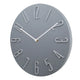 Silent wall clock with raised wire numerals