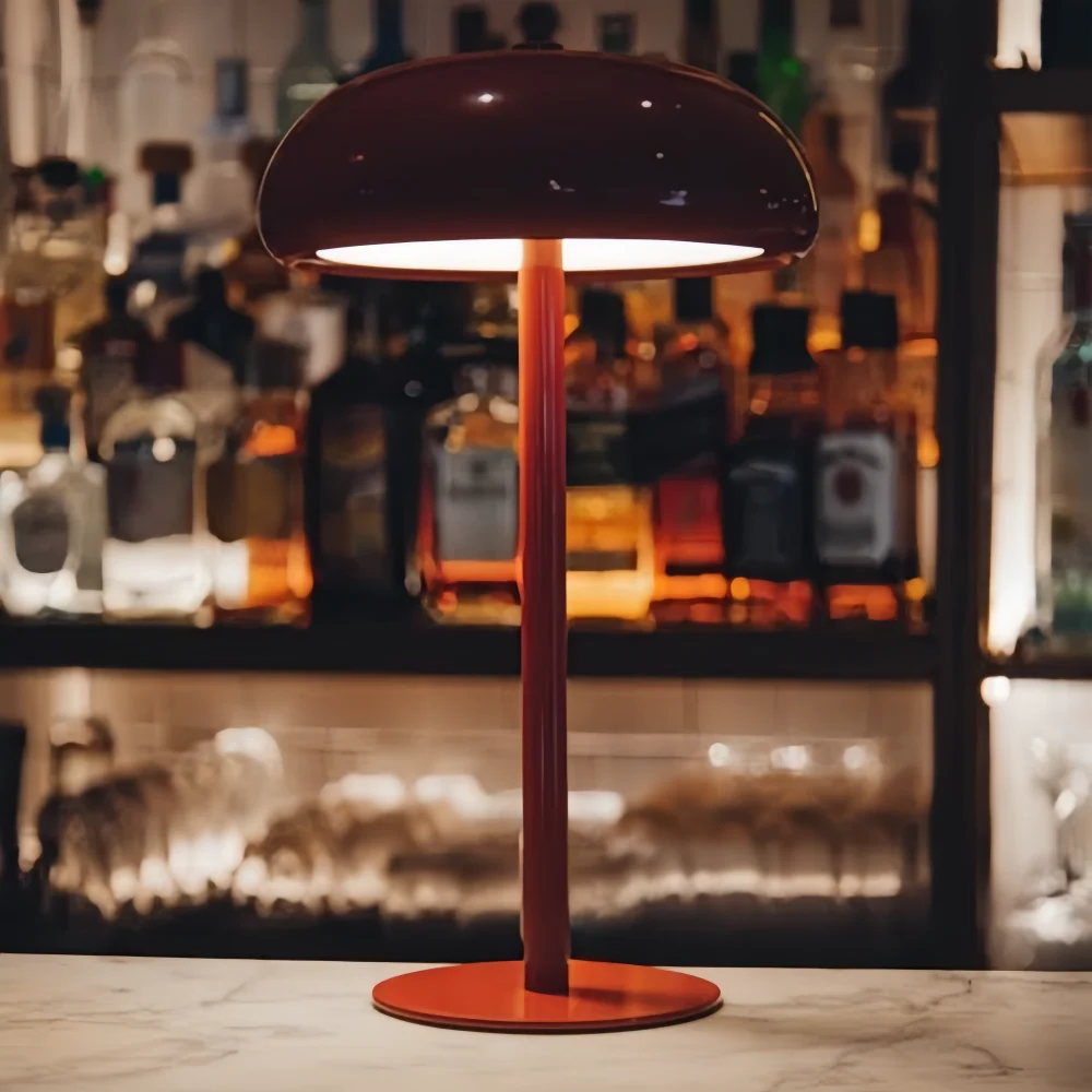Rounded Retro Cordless Table Lamp