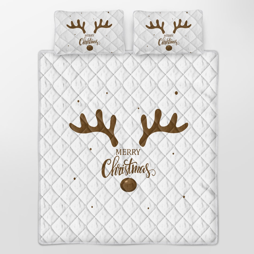 Reindeer Christmas quilt set
