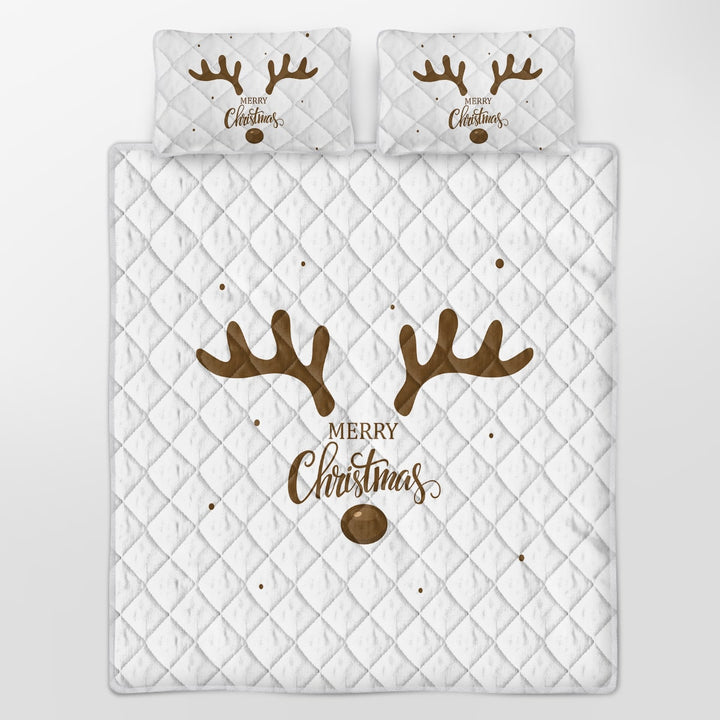 Reindeer Christmas quilt set