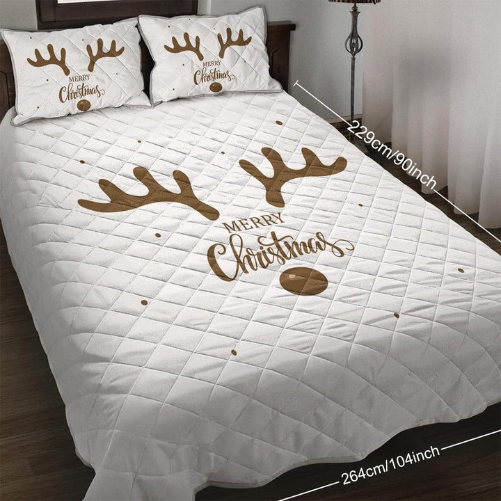 Reindeer Christmas quilt set