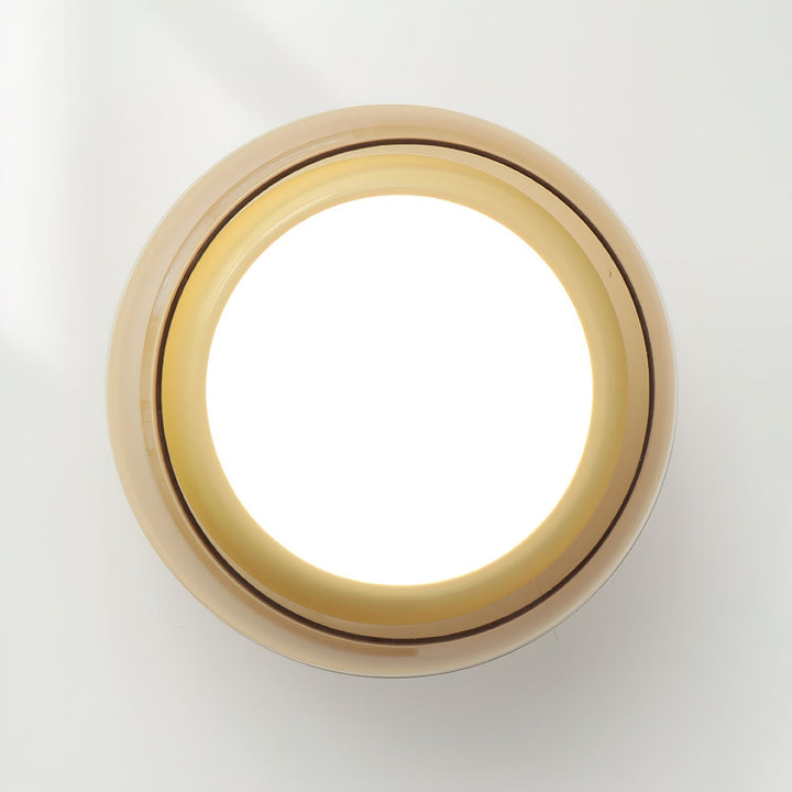 Retro glass flush ceiling light