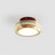 Retro glass flush ceiling light